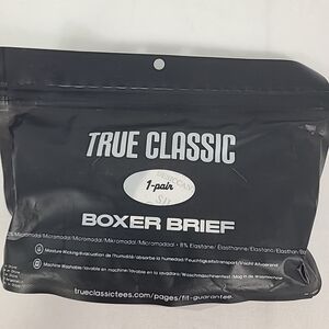 NEW TRUE CLASSIC Black Boxer Brief - Size Medium